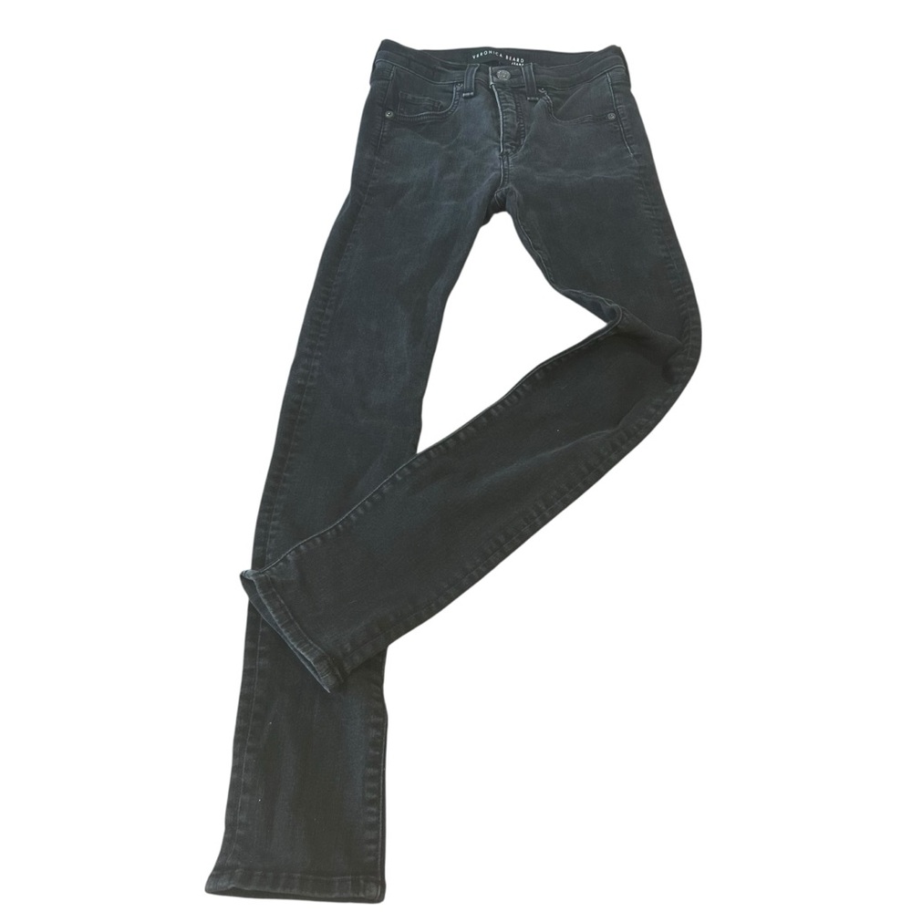 Veronica Beard Kate 10” Skinny Jeans Black Raven Wash women’s Size 24 Stretch